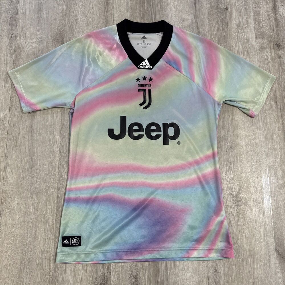 Juventus Soccer Jersey EA Sports Adidas Men's Multicolor Top Small Climalite